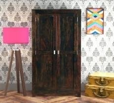 Brown Color Solid Wood Almira With 2 Gate & 3 Drawer