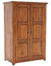 Brown Color Solid Wood Almira With 2 Gate