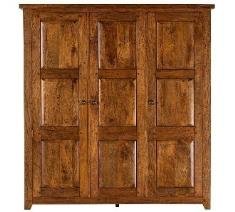 Brown Color Solid Wood Almira With 3 Gate