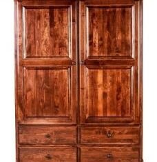 Brown Color Solid Wood Almira With 2 Gate & 4 Drawer