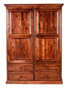 Brown Color Solid Wood Almira With 2 Gate & 4 Drawer