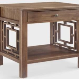 Brown Color Wooden Bedside With 1 Drawer