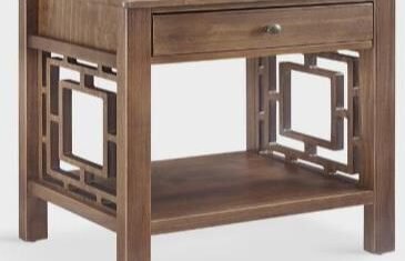 Brown Color Wooden Bedside With 1 Drawer