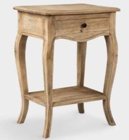 Brown Color Wooden Bedside With 1 Drawer