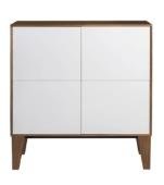 Brown & White Color Jaru Wooden Storage Cabinet With 4 Gate