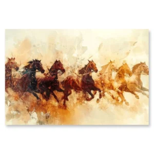 Seven Running Horses Vastu Painting