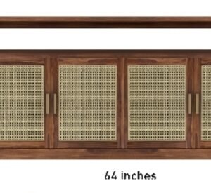Rattan Cane Crockery Unit