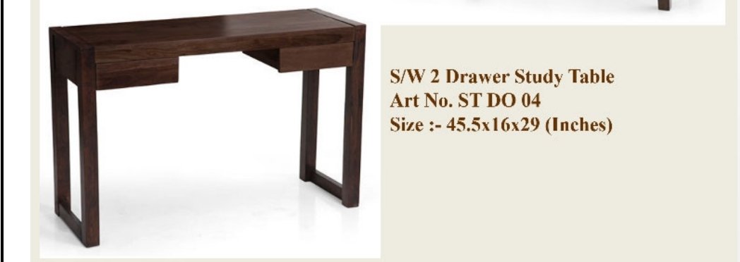 Study Table – Walnut Finish