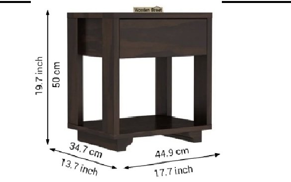 Bedside Tables – Walnut Finish