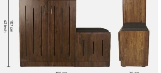 Walnut Finish Shoe Rack
