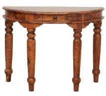 Brown Color Wooden Console With 1 Drawer