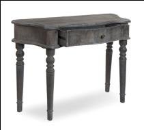 Grey Color Novy Mango Wood Distress Finish Console Table With 1 Drawer