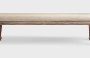 Brown & White Color Havana Modern Wooden Cushion Bench