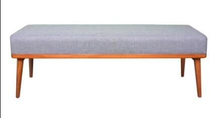 Brown & Grey Color Havana Modern Wooden Cushion Bench