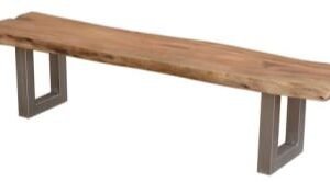 Brown Color Wooden + Iron Bench