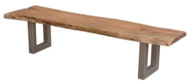 Brown Color Wooden + Iron Bench