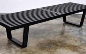 Black Color Iron Bench