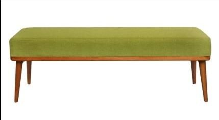 Brown & Green Color Havana Modern Wooden Cushion Bench