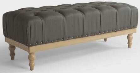 Brown Color Wooden Cushion Bench