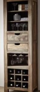Brown Color Solid Wood Book Shelf With 2 Drawer