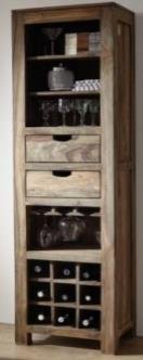 Brown Color Solid Wood Book Shelf With 2 Drawer
