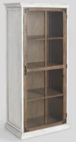 Brown & White Color Solid Wood Book Shelf