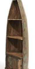 Brown Color Solid Wood Book Shelf With 1 Gate
