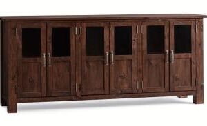 Brown Color Solid Wood Buffet Unit With 6 Gate