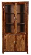 Brown Color Solid Wood Buffet Unit With 2 Gate