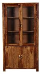 Brown Color Solid Wood Buffet Unit With 2 Gate