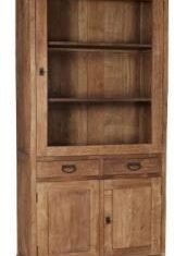 Brown Color Solid Wood Buffet Unit With 2 Gate & 2 Shelf