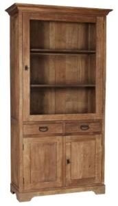 Brown Color Solid Wood Buffet Unit With 2 Gate & 2 Shelf