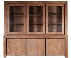 Brown Color Solid Wood Buffet Unit With 6 Gate