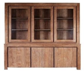 Brown Color Solid Wood Buffet Unit With 6 Gate