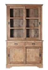 Brown Color Solid Wood Buffet Unit With 4 Gate & 2 Drawer