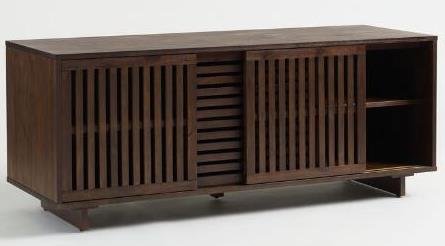 Brown Color Solid Wood Buffet Unit With 2 Gate