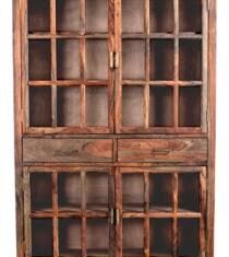Brown Color Solid Wood Buffet Unit With 2 Gate & 2 Drawer
