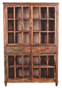 Brown Color Solid Wood Buffet Unit With 2 Gate & 2 Drawer
