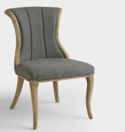 Brown & Grey Color Wood Chair With Cushion