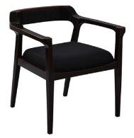 Black Color Wood Chair With Cushion