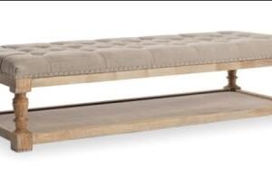 Brown Color Eboli Modern Tuffed Cushion Bench