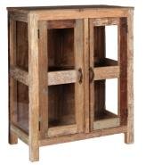 Brown Color Solid Wood Buffet Unit With 2 Gate