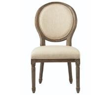 Brown Color Bella Oval Back Wooden Chair With Cushion