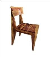 Brown Color Sheesham Wood Back Curved Breakfast Chair
